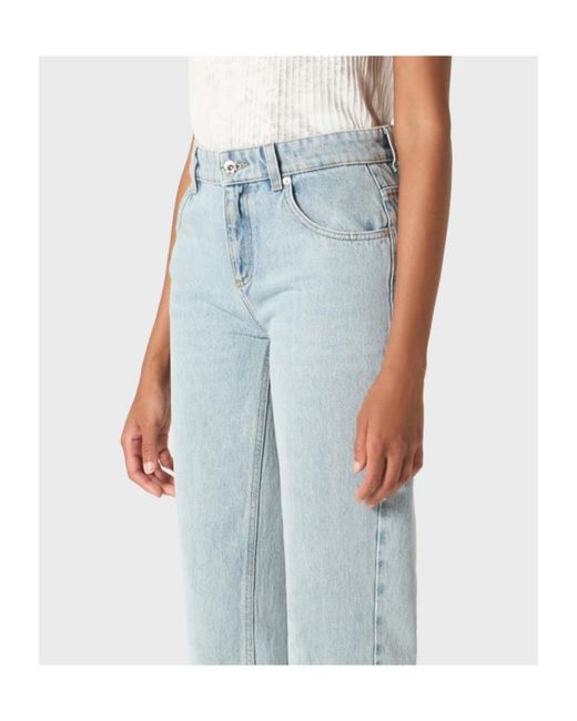 Blumarine Blue Logo-Embroidered Jeans
