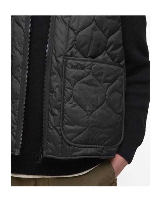 Barbour Black Re-Engineered Utility Liddesdale Gilet for men