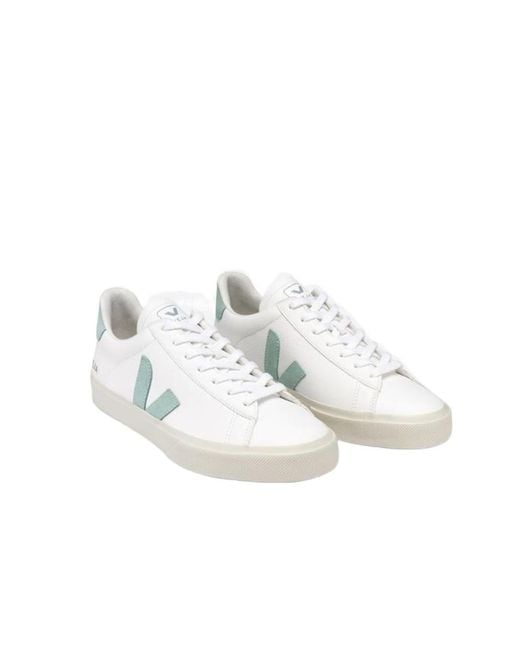 Veja White Low-Cut Lace-Up Sneakers