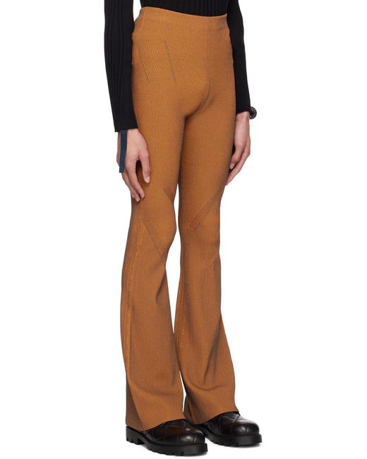 Dion Lee Brown Angled Rib Casual Pants for men