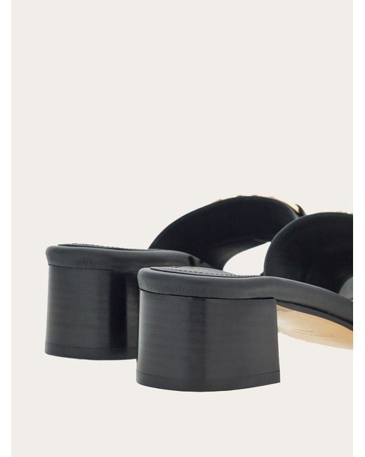 Ferragamo Black Open-Toed High-Heeled Sandals