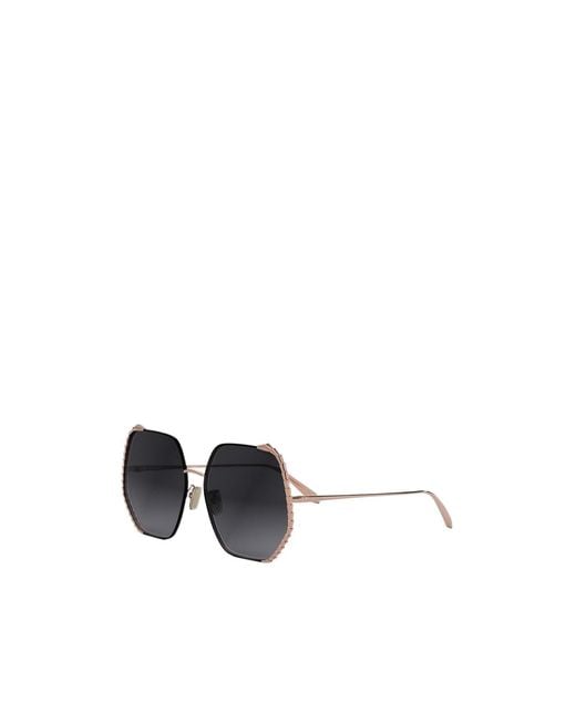 BVLGARI White Bulgari Geometric Frame Sunglasses