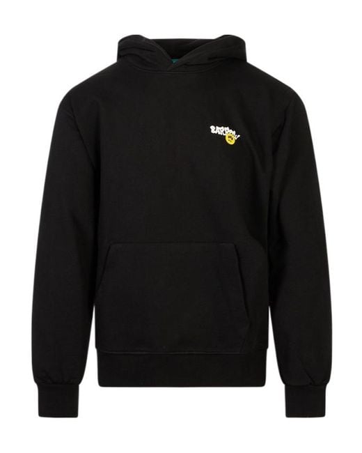Barrow Black Logo Printed Hoodie for men