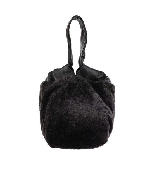 Jil Sander Black Wrist Strap Small Tote Bag