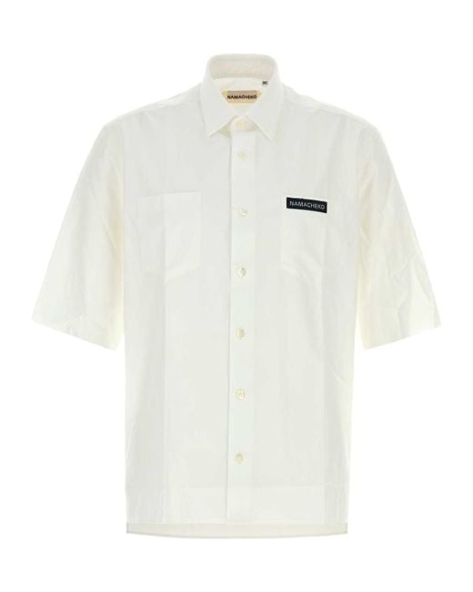 NAMACHEKO White Guardia Short Sleeve Shirt for men
