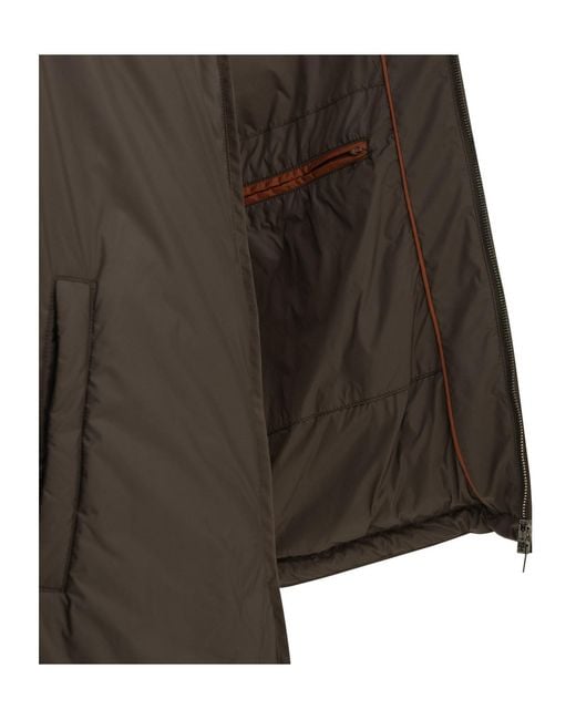 Herno Green Stand-Up Collar Zip-Up Jacket for men