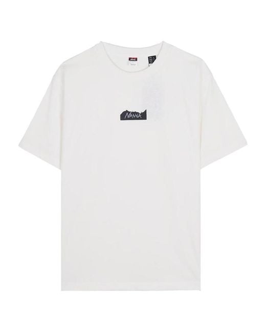 NANGA White Crew Neck T-Shirt for men