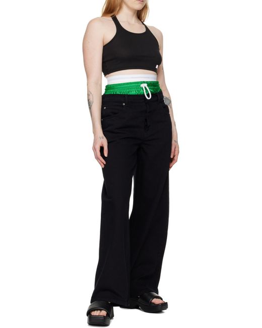 Alexander Wang Black Stacked Draped Jeans