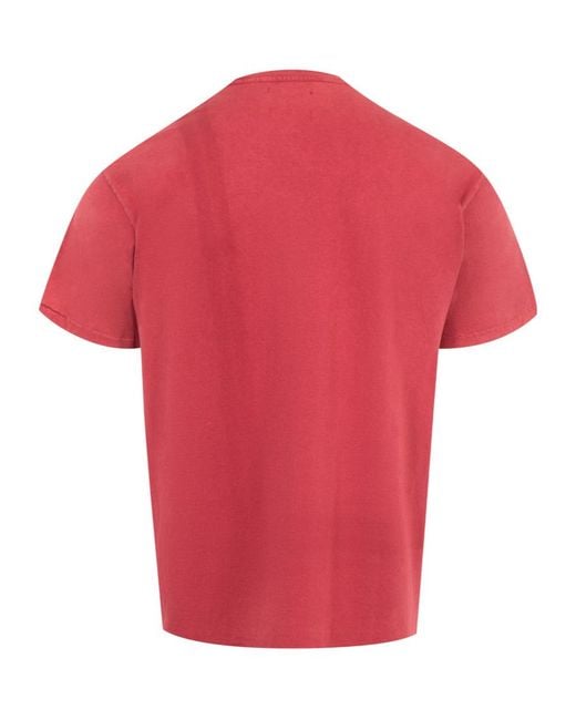 GALLERY DEPT. Red Vintage Logo Painted T-Shirt for men