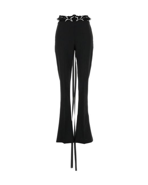 Blumarine Black Compact Tailored Pants