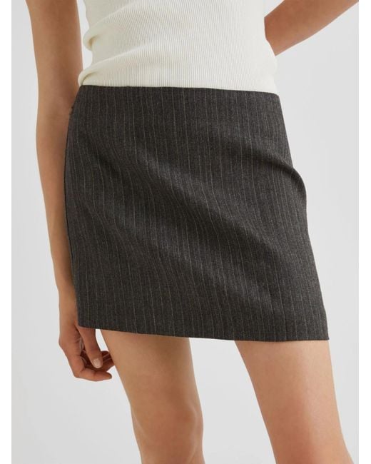 Marella Black Short Wool Skirt