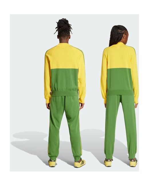 Adidas by Wales Bonner Green Elastic Waist Knitted Sweatpants for men