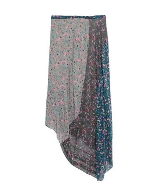 Chloé Gray Printed Midi Skirt