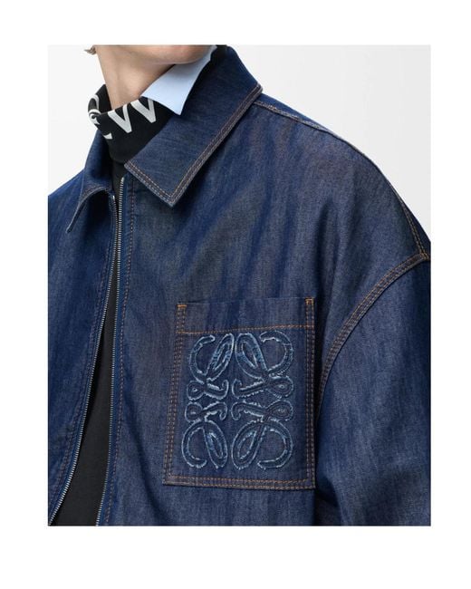 Loewe Blue Zipped Jacket for men