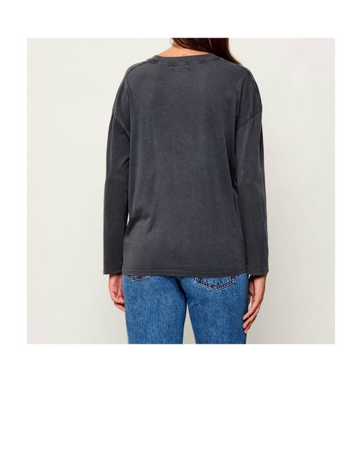 Anine Bing Blue Long-Sleeved T-Shirt