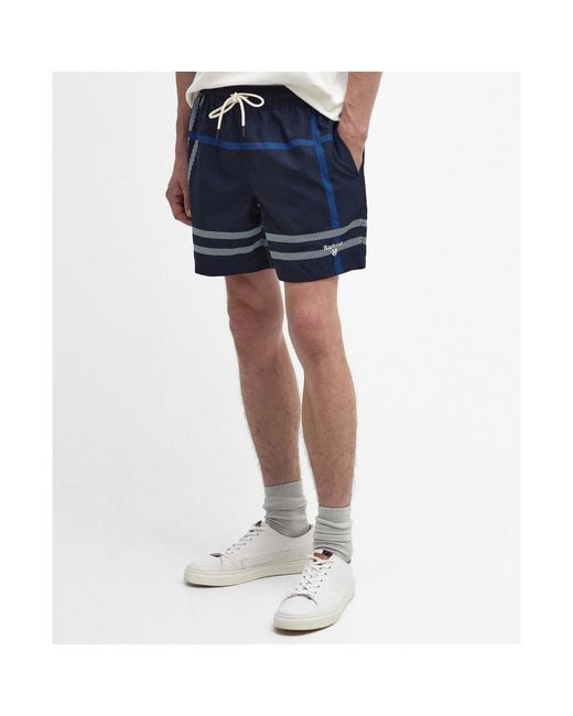 Barbour Blue Logo-Detail Swim Shorts for men