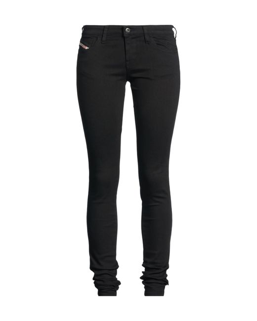 DIESEL Black Low-Rise Stretch Jeans
