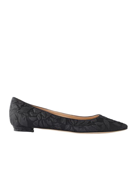 Manolo Blahnik Brown Emilia Wickstead Jacquard Point-Toe Flats