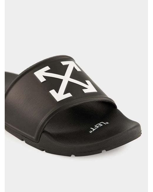 Off-White c/o Virgil Abloh Black Arrow Open Toe Slip-On Slides for men