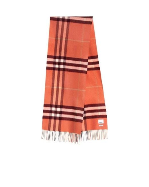 Burberry Checkered Fringed Scarf