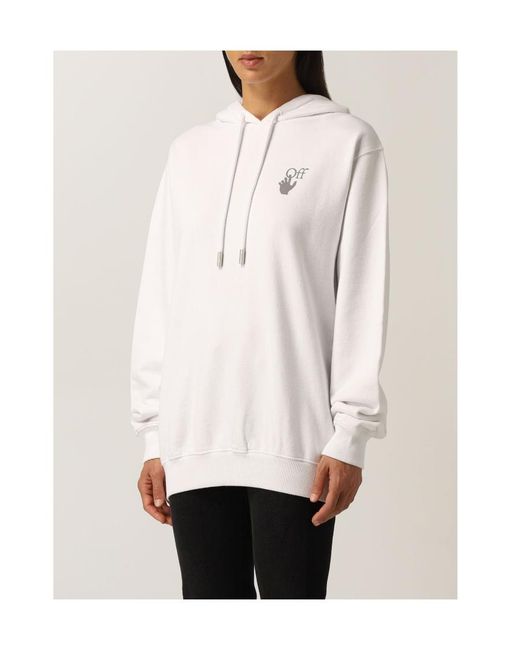 Off-White c/o Virgil Abloh White Arrow Logo Print Hoodie