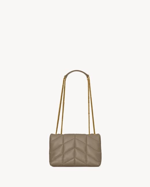 Saint Laurent White Toy Quilted Puffer Shoulder Bag
