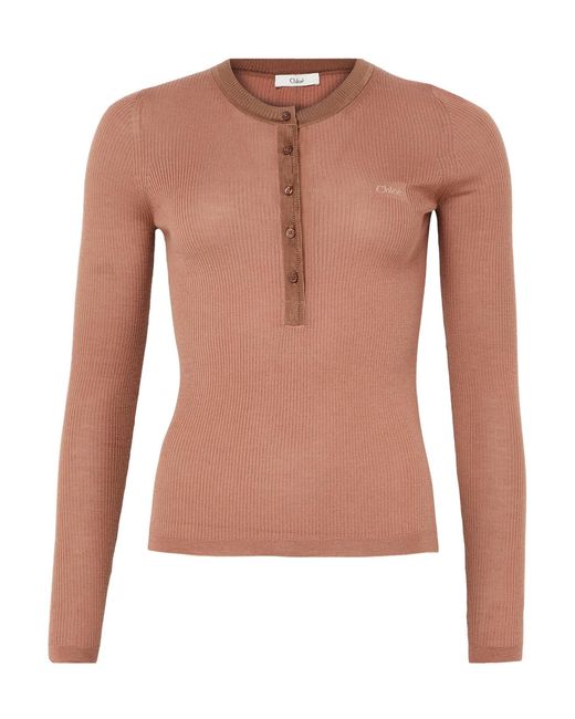 Chloé Pink Wool Knitted Sweater