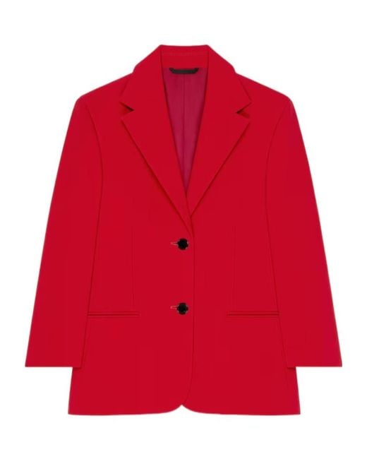 Givenchy Red Single-Breasted Jacket