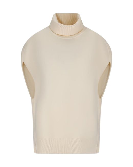 Totême White Totême Double Knitted Cape