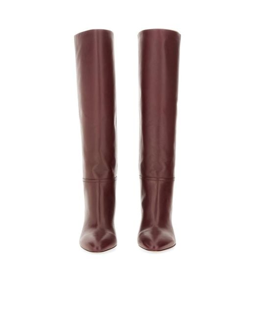 Paris Texas Red 70Mm Leather Block-Heel Boots