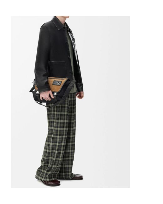 Loewe Black Lambskin Nappa And Nylon Twill Jacket for men