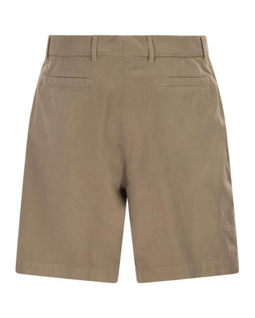 Brunello Cucinelli Natural Buttoned Bermuda Shorts for men