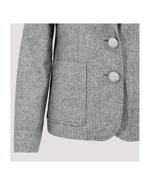 Giambattista Valli Gray Blazer Jacket