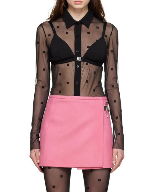 Givenchy Black 4G Buckle Knitted Bra