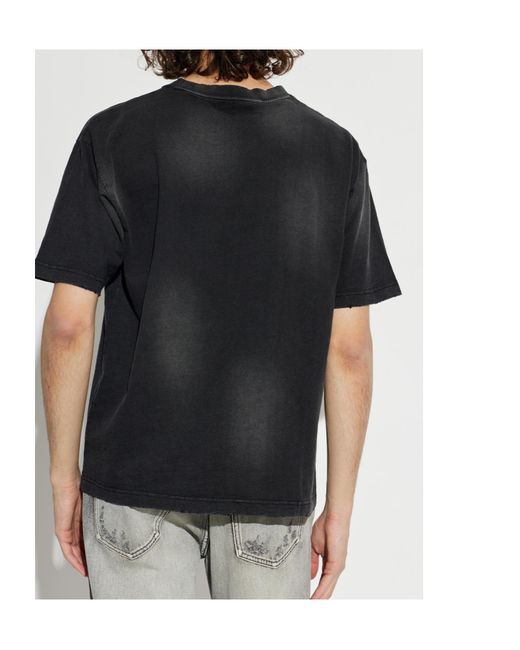 M I S B H V Black Short-Sleeve T-Shirt for men