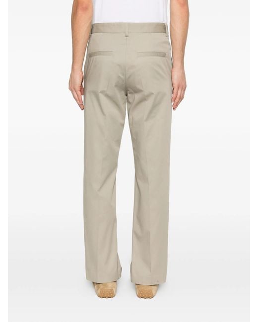A.P.C. White Tailored Straight-Leg Pants for men