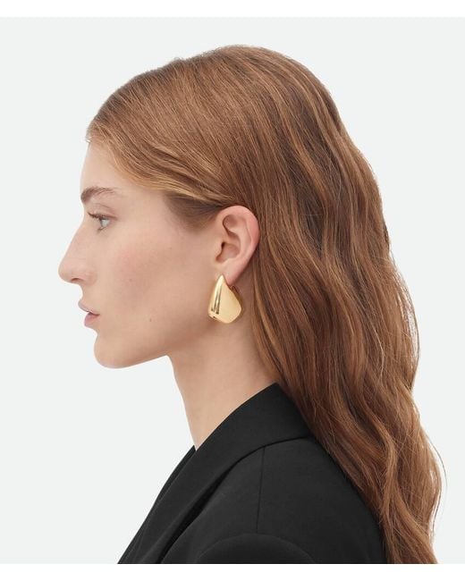 Bottega Veneta Metallic Small Fin Earrings