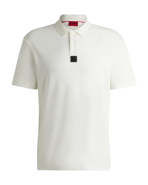 Boss White Short-Sleeved Polo Shirt for men