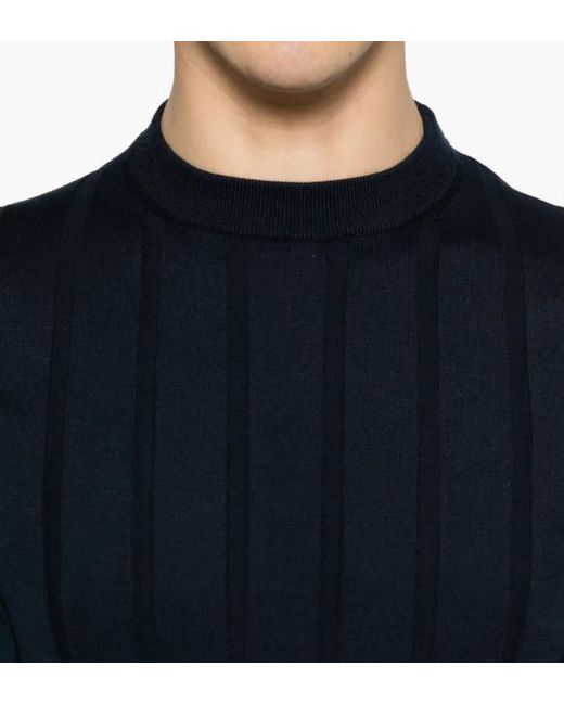 Eleventy Blue Crew-Neck T-Shirt for men