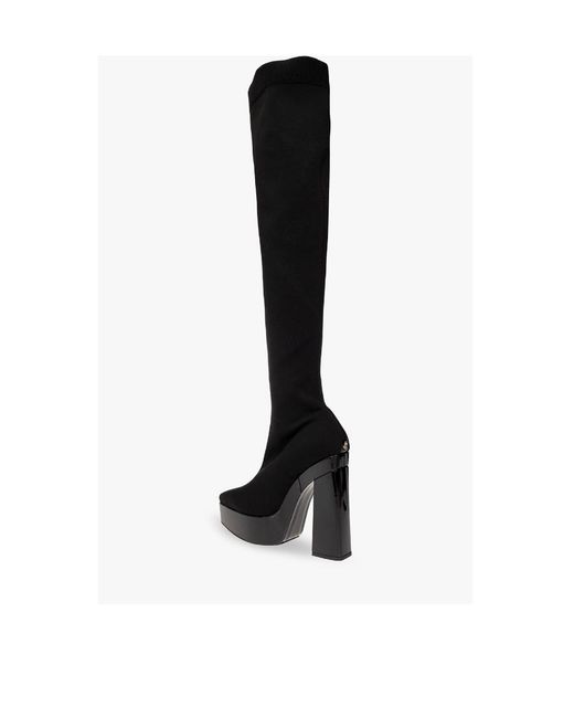 Jimmy Choo Black Giome 140Mm Over-The-Knee Platform Boots