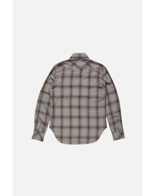 Acne Gray Checked Button-Down Shirt for men