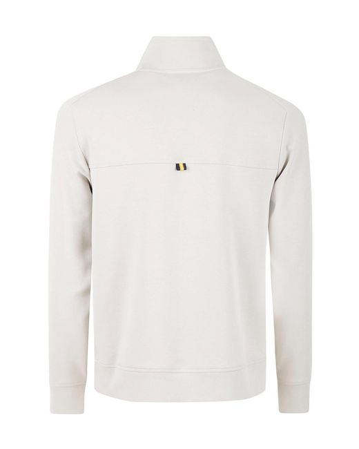 K-Way White Logo Zip-Up Jacket for men
