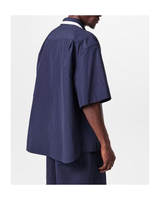 Gucci Blue Logo Short Sleeve Shirt for men