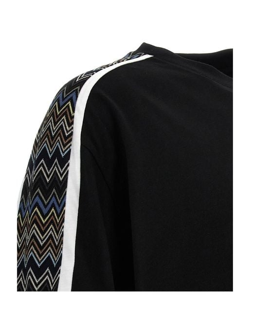Missoni Black 'Zig Zag' T-Shirt for men