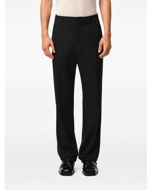 AMI Black Ami Straight Trousers for men