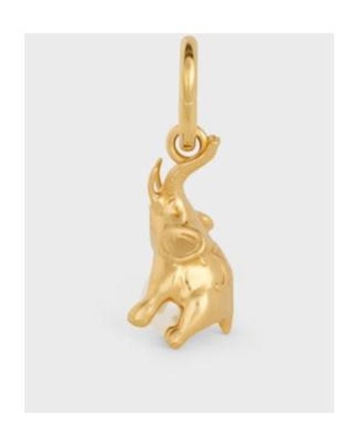 Céline Metallic Charms Elephant On Pearl
