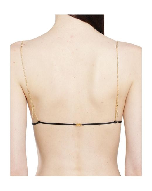 Saint Laurent Black Sheer Bra