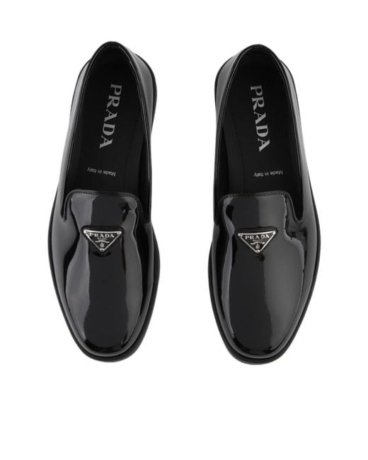 Prada Black Logo Loafers for men