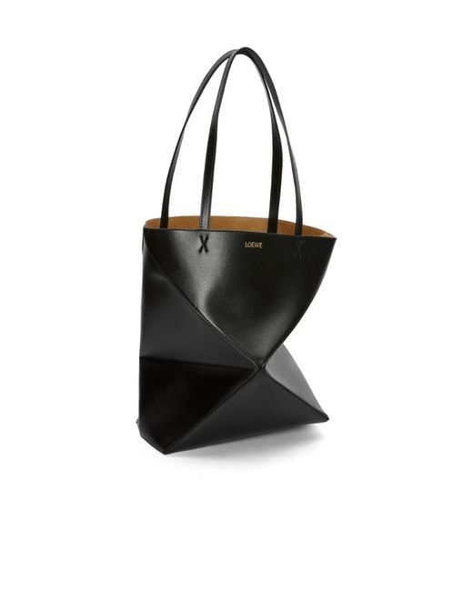 Loewe Black Puzzle Fold Tote Bag