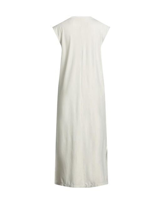 Max Mara White Solid Color Stretch Dress